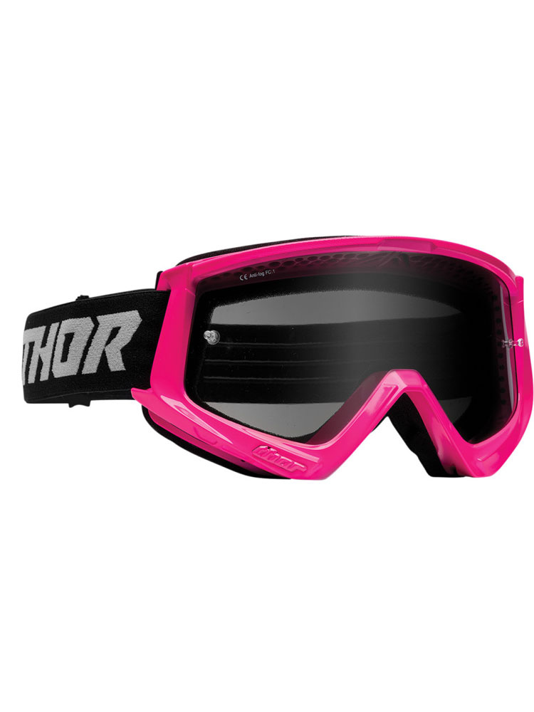Gogle motocyklowe Thor Combat Racer Sand fluo różowo-szare