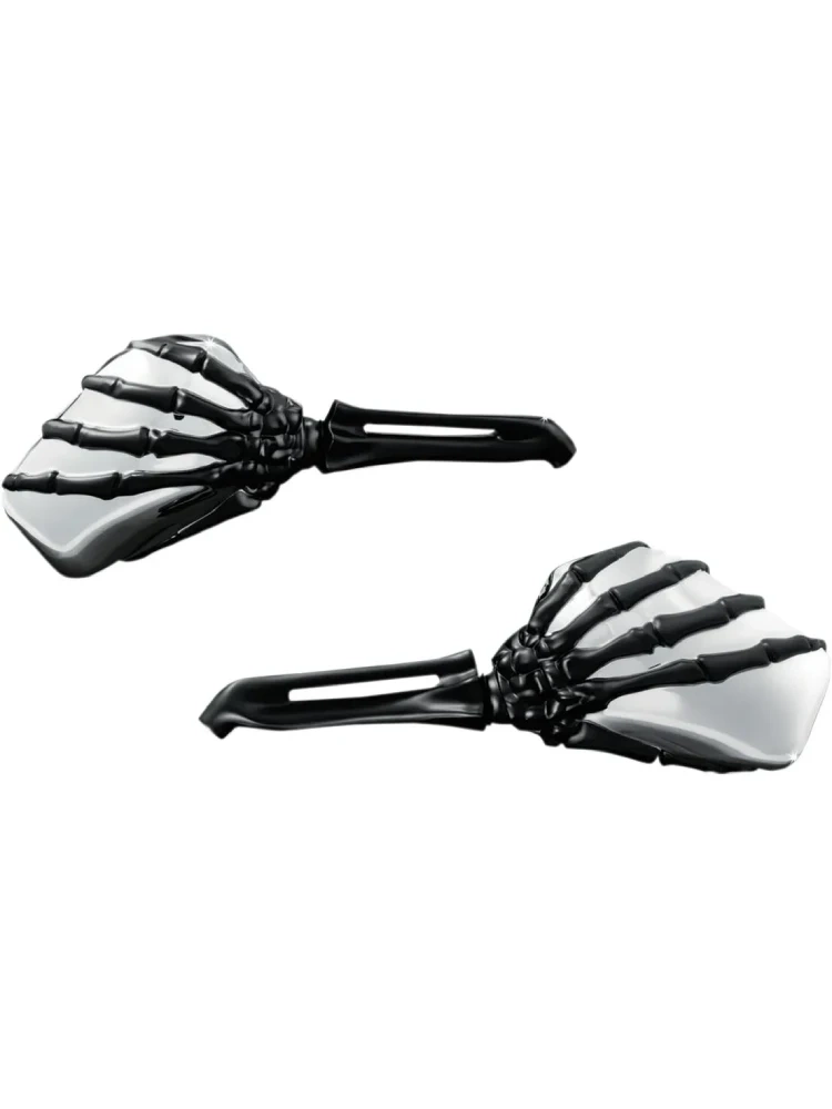 Lusterka motocyklowe Kuryakyn Skeleton Hand Harley Davidson (wybrane modele) czarno-chromowane