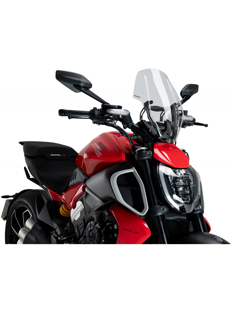 Owiewka motocyklowa turystyczna PUIG Naked New Generation Ducati Diavel V4 (24-) przezroczysta