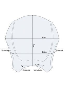 Szyba motocyklowa Givi 140A do Triumpha Scrambler 1200 (19-) przezroczysta