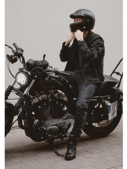 Jeansy motocyklowe Pando Moto Robby Slim czarne