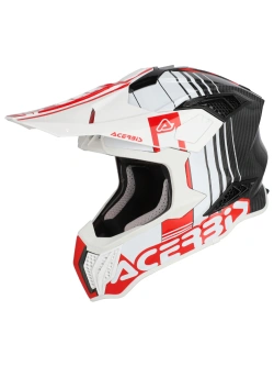 Kask enduro Acerbis Airstrike-C biało-czerwony