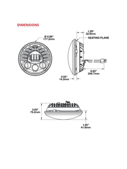 Reflektor motocyklowy 8790 Adaptive 2 J.W. Speaker LED 7"