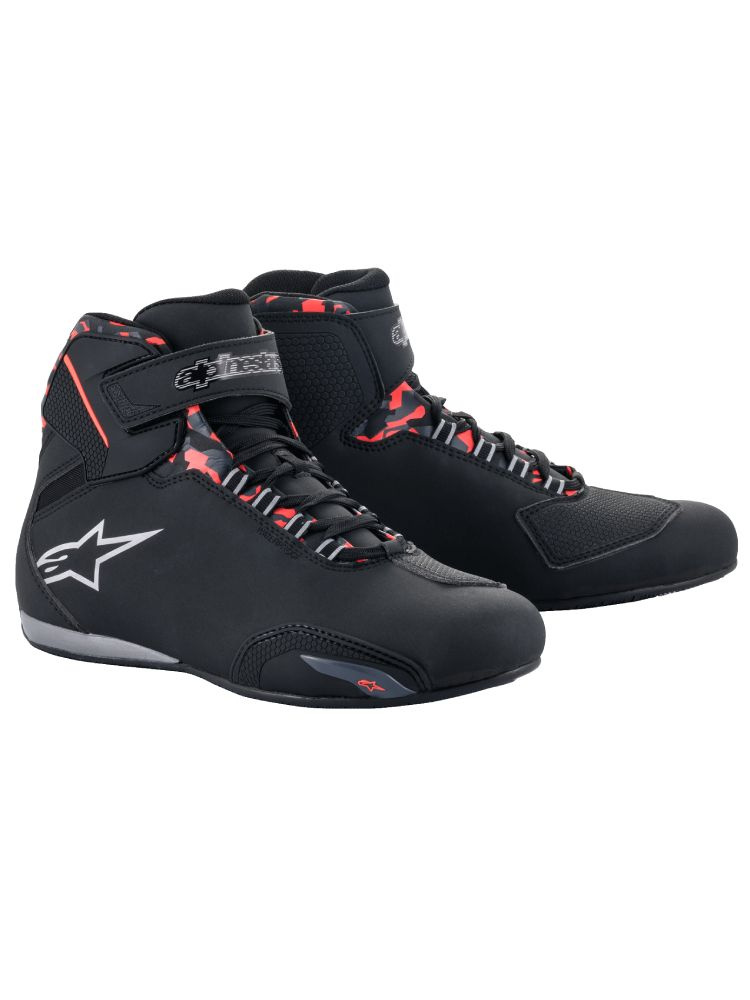 Buty motocyklowe Alpinestars Sektor Waterproof czarno-czerwono-szare