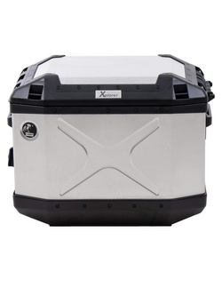 Kufer boczny prawy Hepco&Becker Xplorer 37 montowany na stelażu cutout srebrny (pojemność: 37L)