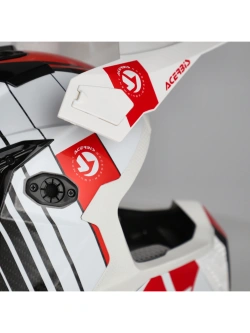 Kask enduro Acerbis Airstrike-C biało-czerwony