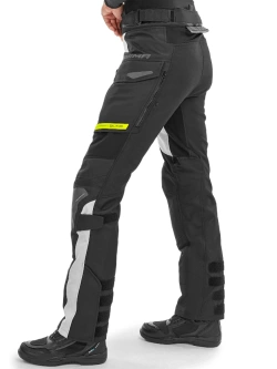 Spodnie motocyklowe damskie tekstylne Shima Dune fluo-czarne