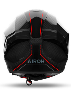 Kask integralny Airoh Matryx Carbon Stylish czarno-czerwony
