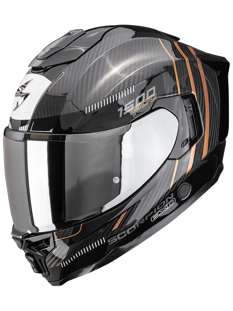 Kask integralny Scorpion EXO-1500 CARBON AIR Zity czarno-pomarańczowy