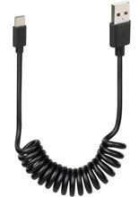 Kabel sprężynowy Usb USB typu C 100 cm czarny marki Lampa