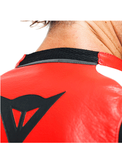 Kurtka motocyklowa skórzana Dainese Sportiva czarno-czerwono-biała