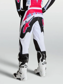 Spodnie cross Alpinestars MX Fluid Drag czarno-biało-niebieskie