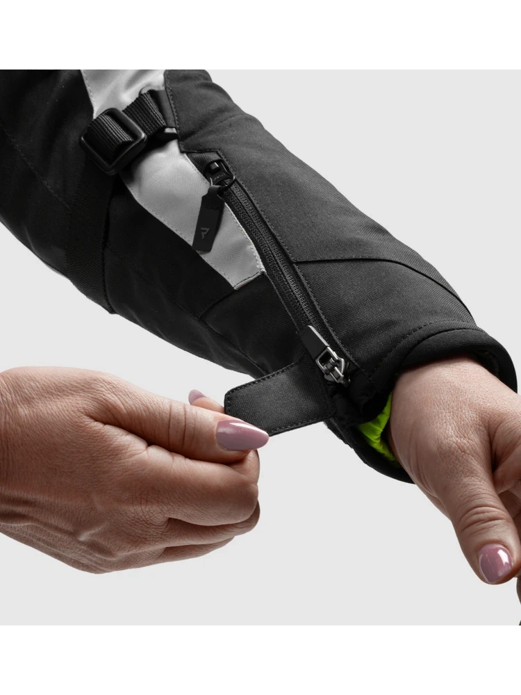Kurtka motocyklowa damska tekstylna Rebelhorn Swift czarno-szara-fluo