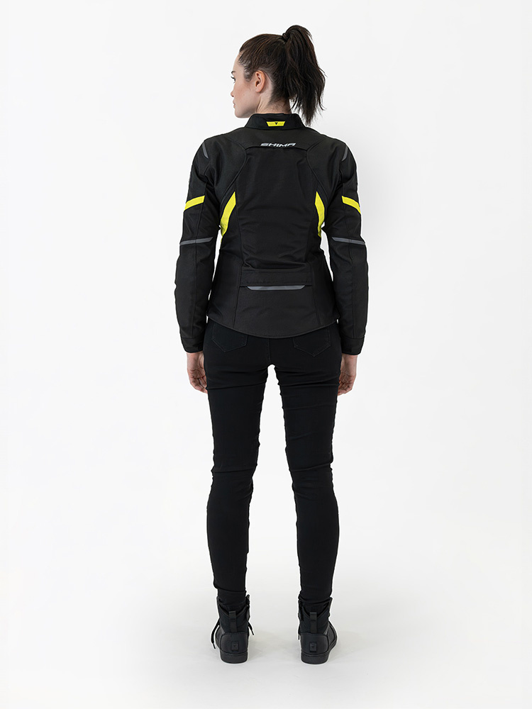 Kurtka motocyklowa damska tekstylna Shima Rush 2.0 czarno-fluo