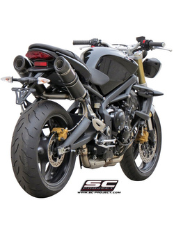 Tłumiki owalne Slip-on SC-Project do Triumph STREET TRIPLE 675 / R [07-12]
