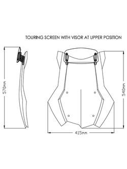 Szyba turystyczna z deflektorem PUIG BMW F750GS / F850GS / Adv. (18-24) lekko przyciemniana