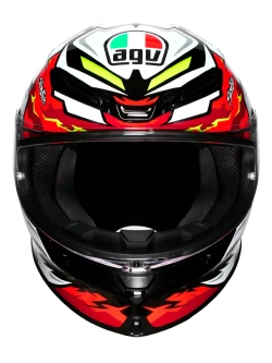Kask integralny AGV K6 S Bezzecchi 2024 czerwono-biało-czarny