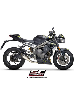 Tłumik SLIP-ON S1 Titanium z karbonową końcówką SC-Project do Triumph Street Triple 765 S/R/RS (2020)