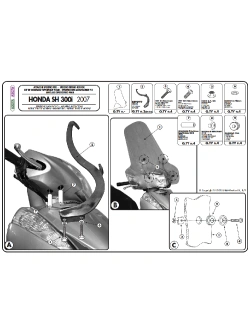 Mocowanie GIVI do szyb 307A/ 308A Honda SH 300i [07-10]