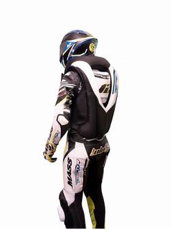 Kamizelka motocyklowa z elektroniczną poduszką powietrzną Helite E-GP AIR (nowy czujnik CDU)