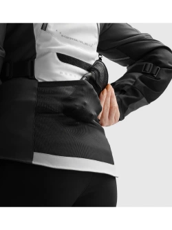 Kurtka motocyklowa damska tekstylna Rebelhorn Hardy 3.0 czarno-szaro-żółta