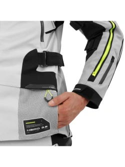 Kurtka motocyklowa tekstylna Shima Hero 3.0 G2 szaro-fluo żółta