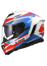 Kask integralny LS2 FF818 Storm III Komai biało-niebiesko-czerwony