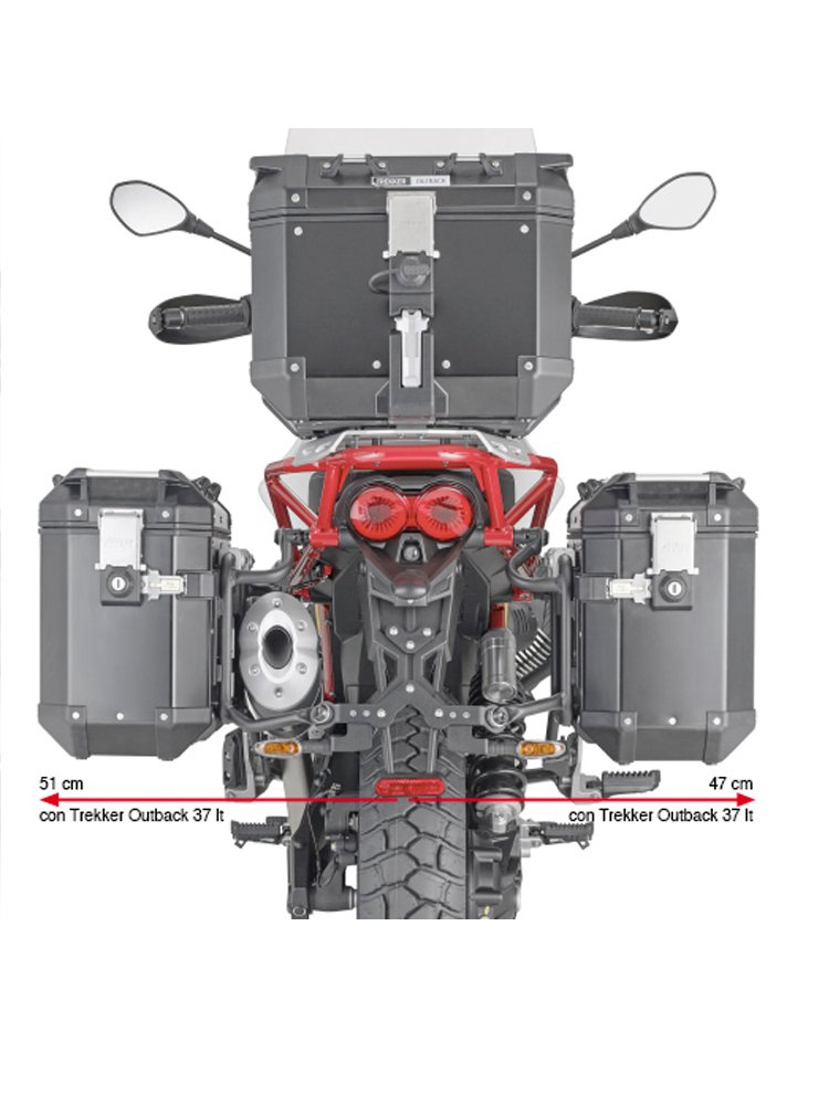 Stelaż kufrów bocznych Monokey Cam-Side GIVI PL One-Fit Moto Guzzi V85 TT (19-23)