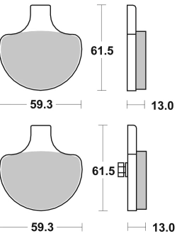 Klocki hamulcowe Brembo CC 07HD0614 Harley Davidson (wybrane modele) [na przód, kpl. na 1 tarczę]