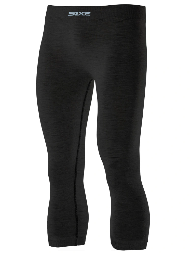 Legginsy termoaktywne SIXS PNX 3/4 Merinos czarne unisex