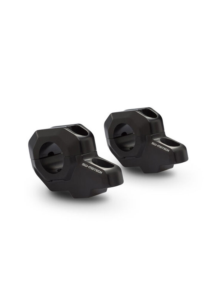Zestaw podwyższający kierownicę SW-MOTECH modele Suzuki, Yamaha, KTM [H: 30mm; Przesunięcie: 22mm] czarny