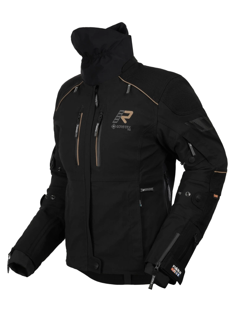 Kurtka motocyklowa damska tekstylna Rukka FlexoRina czarno-brązowa