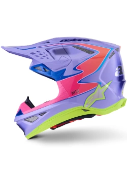 Kask enduro Alpinestars MX Supertech M10 Jett Lawrence fioletowo-różowy-fluo