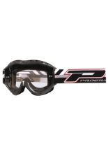 Gogle motocyklowe dziecięce Progrip PG3101-102 Atzaki z przezroczystą szybką, czarno-białe