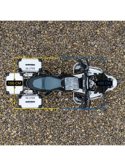 Zestaw: kufry boczne aluminiowe Zega Evo "And-Black" 38/38 + stelaż Touratech do BMW R 1300 GS (23-) [poj.: 2 x 38 l]