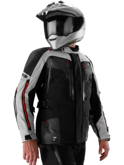 Kurtka motocyklowa tekstylna Shima Hero 3.0 G2 szaro-czerwona