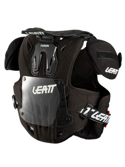 Buzer z osłoną szyi dziecięcy Leatt Fusion Vest 2.0 czarno-czerwony