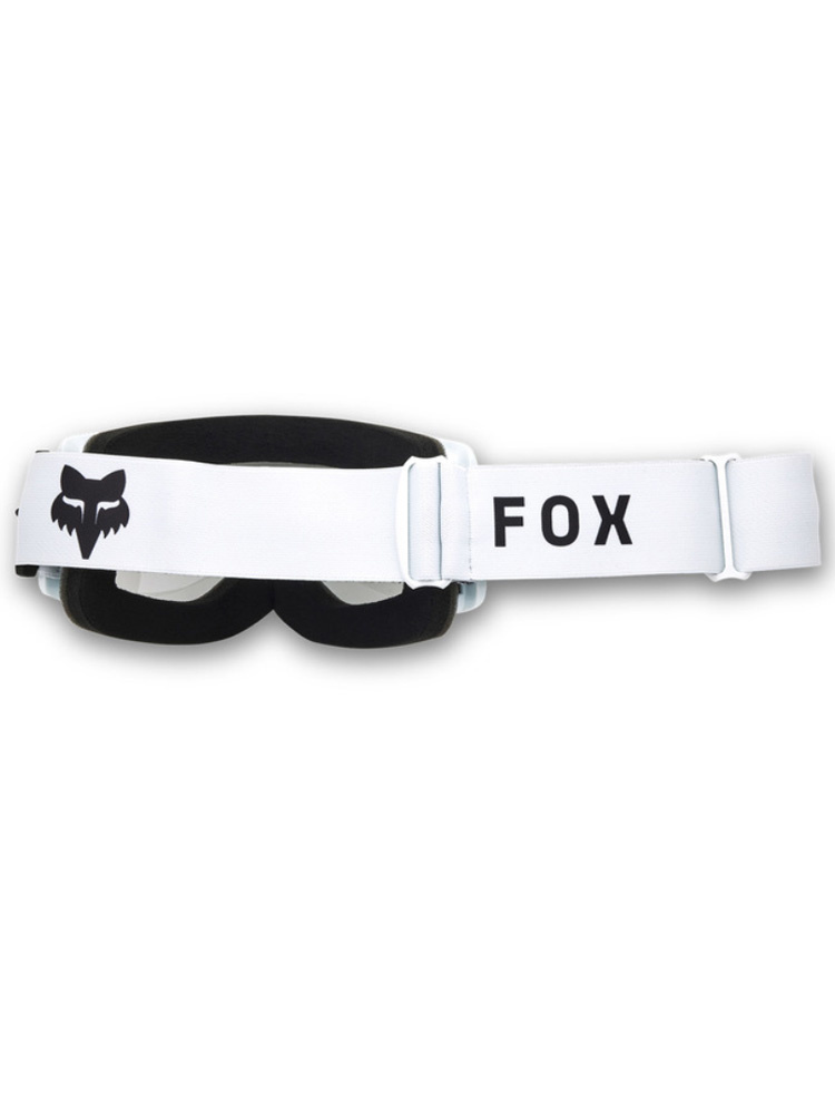 Gogle motocyklowe Fox Main Core z przezroczystą szybą, białe