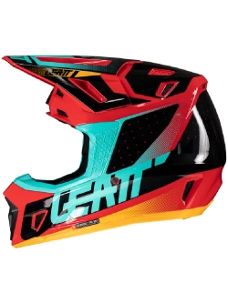 Kask enduro Leatt Moto 7.5 V25 z goglami czerwono-czarno-niebieski