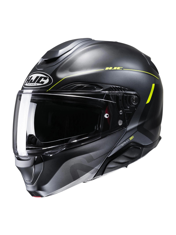 Kask szczękowy HJC RPHA 91 Combust czarno-żółty