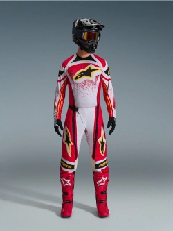 Bluza cross Alpinestars MX Techstar Nomur czerwono-szaro-czarna