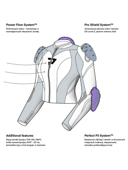 Kurtka motocyklowa damska skórzana Rebelhorn Diva RS czarna