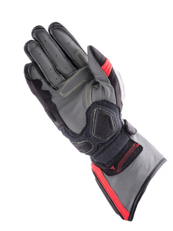 Rękawice motocyklowe damskie Rebelhorn Rebel czarno-fluo czerwone
