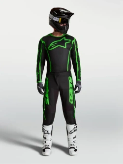 Spodnie cross Alpinestars MX Fluid Apex V2 czarno-zielone