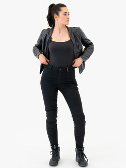Jeansy motocyklowe damskie Shima Flexx czarne