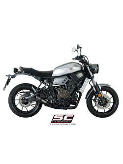 Pełny układ wydechowy 2-1, SC-Project S1 Titanium + Carbon [Matt Black] - Yamaha MT-07 [17-20]