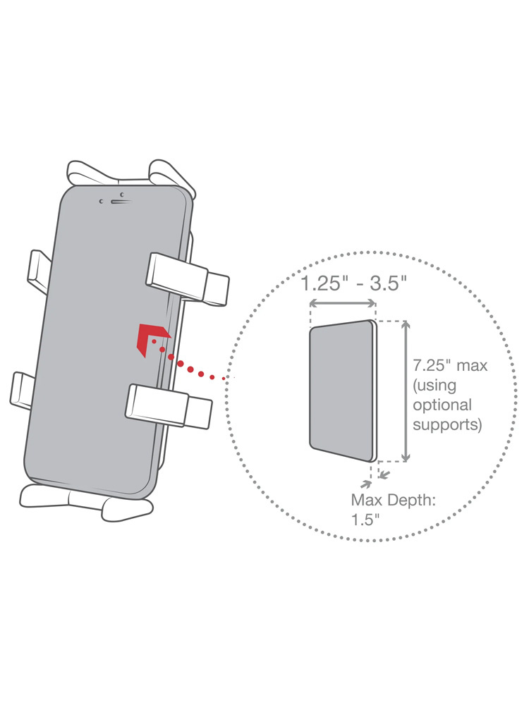 Uniwersalny uchwyt RAM Finger Grip do telefonów komórkowych oraz przenośnych urządzeń elektronicznych