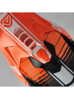 Kask enduro Acerbis Airstrike-C biało-pomarańczowy