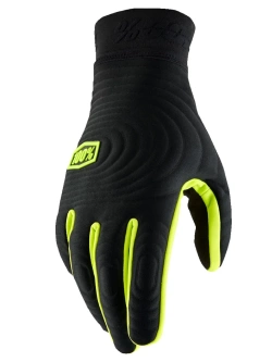Rękawice cross 100% Brisker Xtreme fluo-czarne