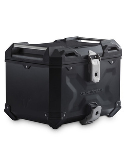 Zestaw: kufer centralny czarny TRAX ADV + stelaż Adventure-rack SW-Motech TRIUMPH Tiger 1200 XCa / XCx/ XR / XRt / XRx (17-) [pojemność 38 L]